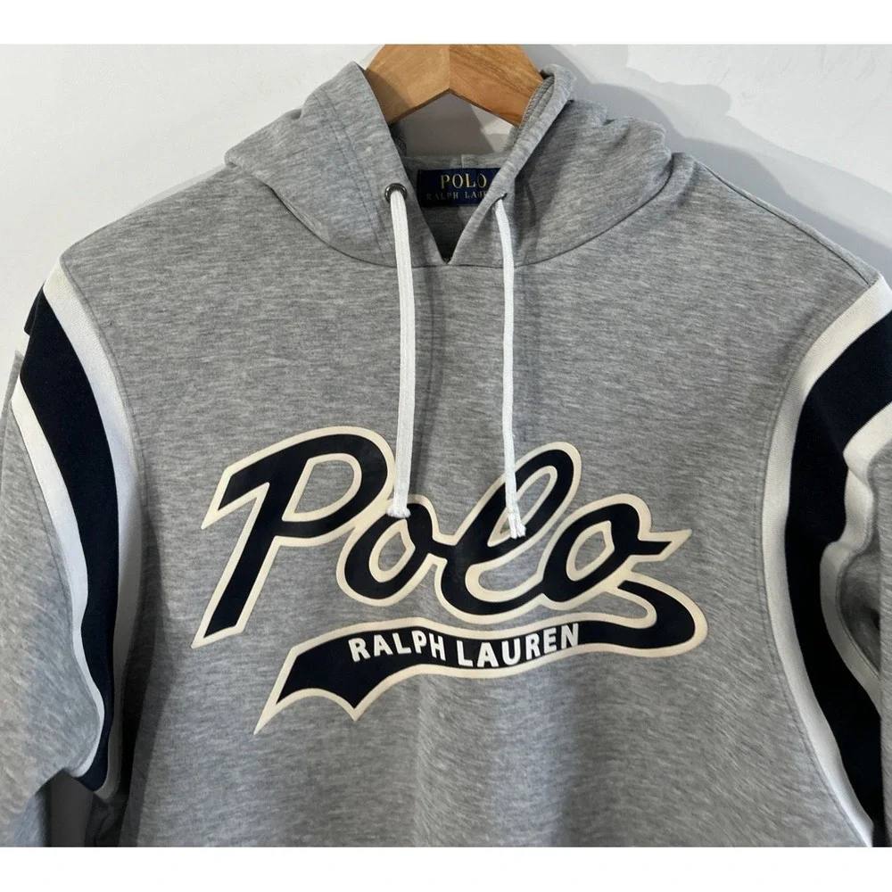 Polo Ralph Lauren Script Spellout Hoodie Pullover Sweatshirt Mens Sz Small